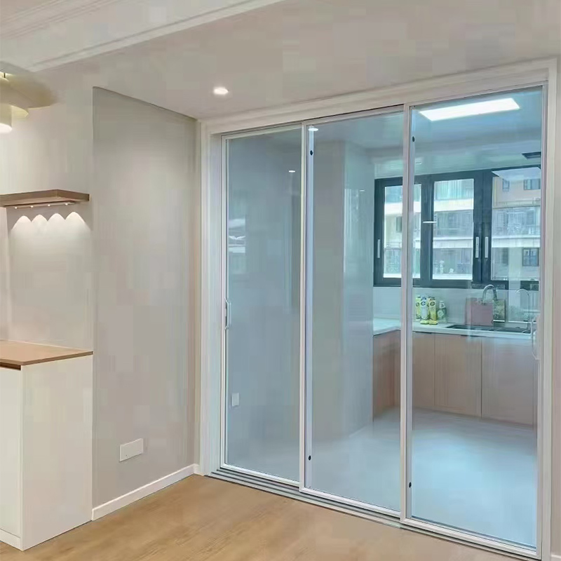 Modern Interior Double Glass Aluminum Kitchen Sliding Door Glass Door