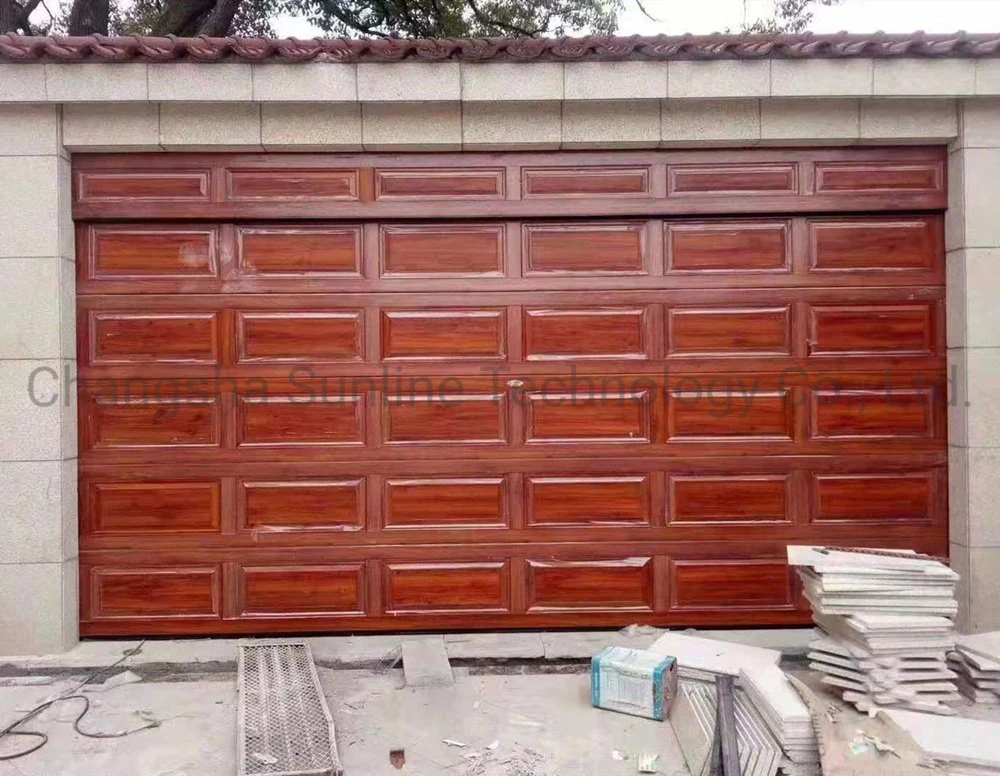 Imitation Copper Aluminum Sectional Garage Door with Electric Motor