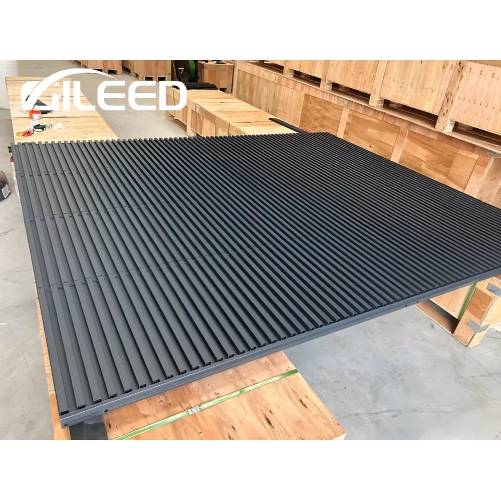 Durable Automatically Vertical Grid Door Invisible Grille Aluminum Alloy Garage Door