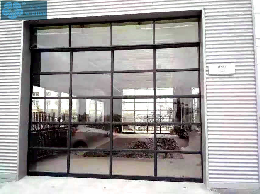 Full Vision Full Transparent Insulated Automatic Sectional Overhead Lifting Glass Garage Door