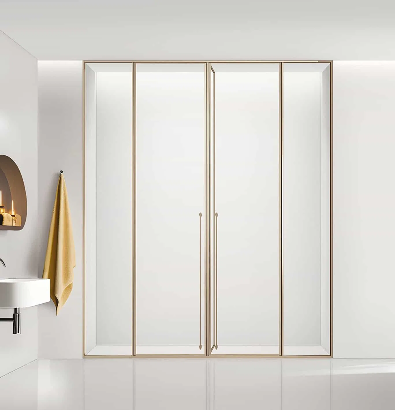 Sleek-Finish Durable Tempered Glass Shower Door for Bathroom Exclusive