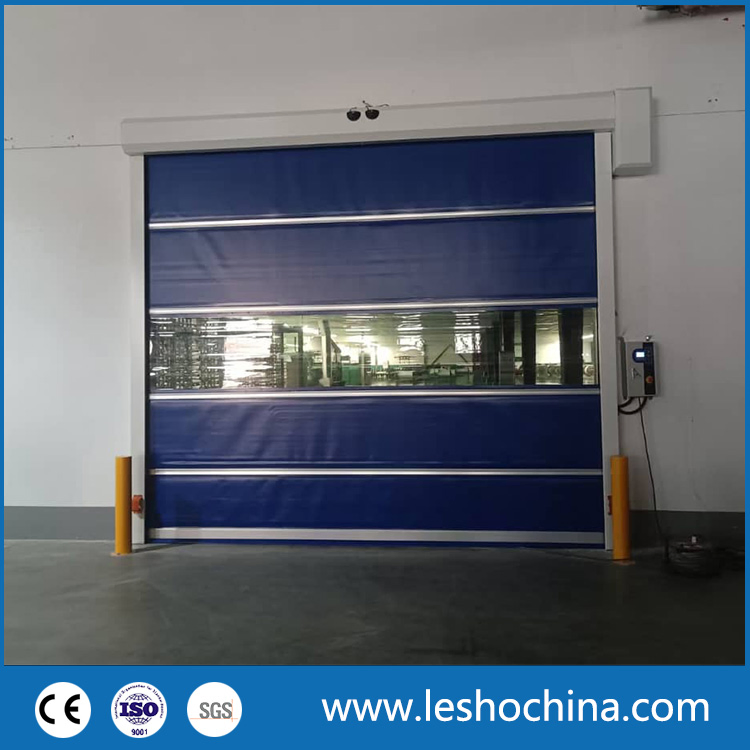 Industrial Electric PVC Fabric Soft High Speed Roll up for Vinyl Doors Food or Pharmaceutical Factory
