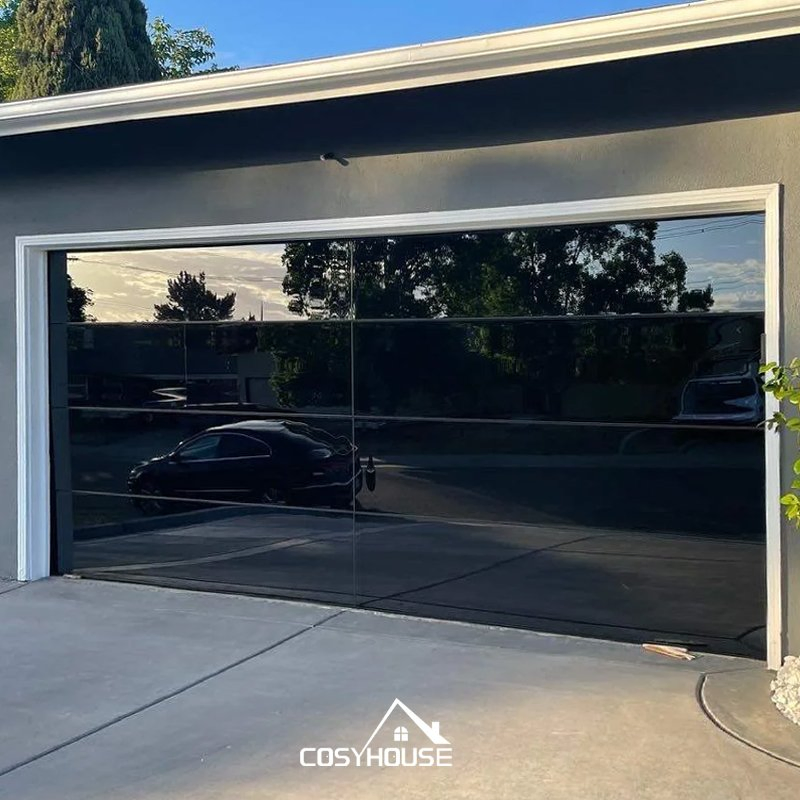 Modern Vertical Bi Folding Tilt up Deco Batten Garage Doors Slatted Aluminium Flush Mount Sectional Garage Door