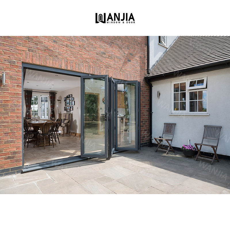 Heavy Duty Coastal Glass Commercial Folding Glass Thermal Breaking Bifold Doors