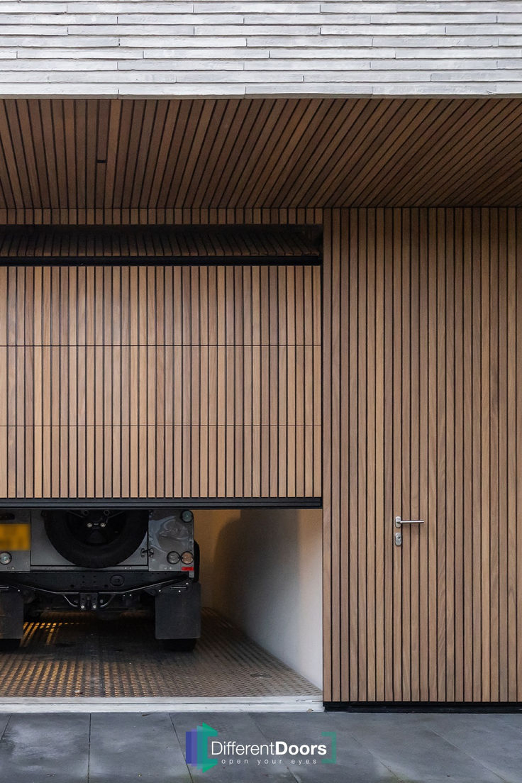 Integrated Cladding Materials Flush Mount Garage Door