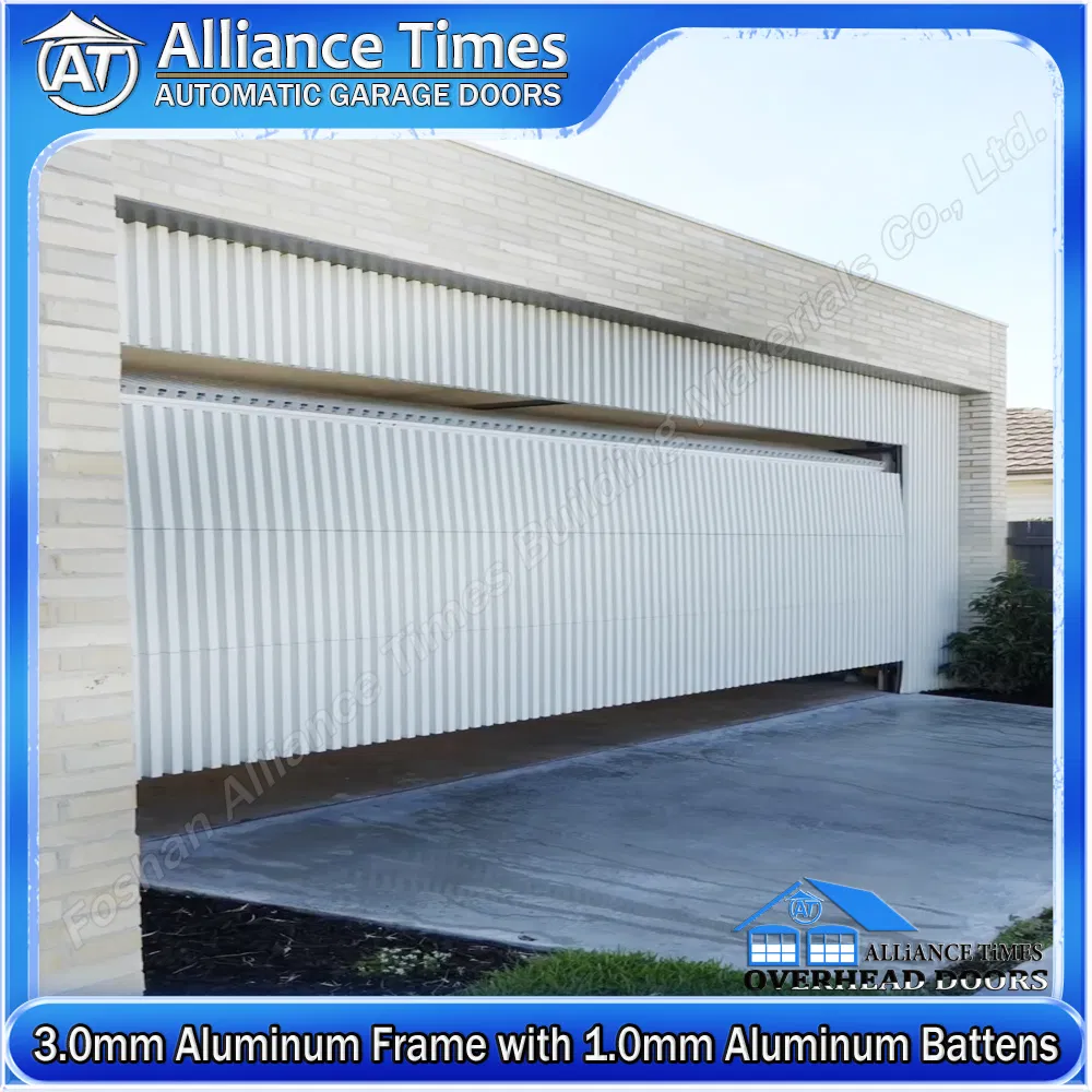 3.0mm Aluminum Frame with 1.0mm Aluminum Vertical Grille Battens Sectional Automatic Garage Doors