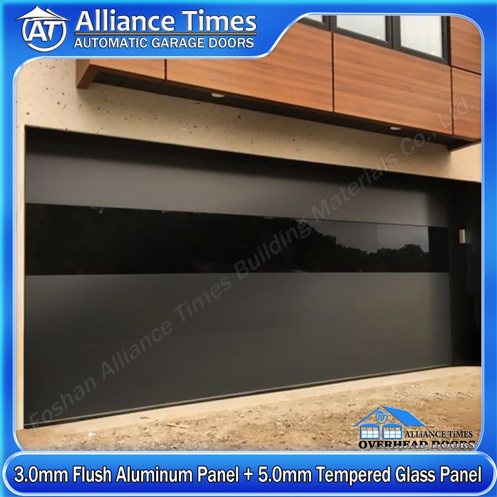 Villa Style Flat-Panel Flush Aluminum Garage Doors Sleek and Elegant Aluminum Alloy Construction Quiet Operation