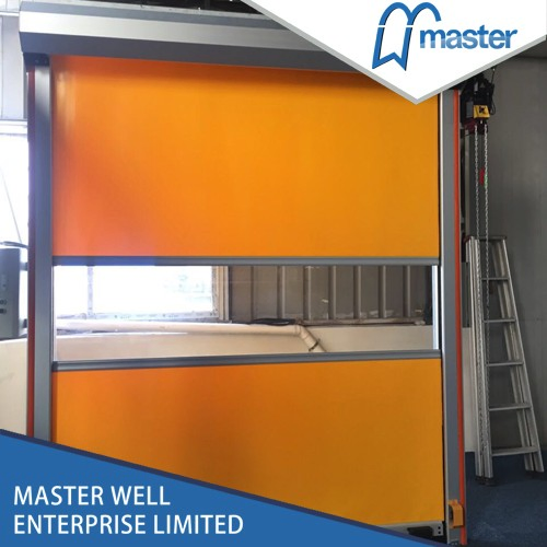 High Speed Spiral PVC Door Sheet Shutter Fast Roll-up Industrial Insulated Door