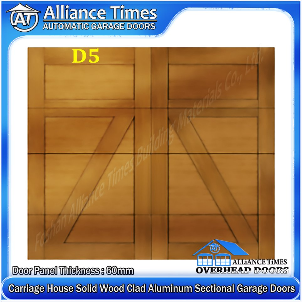 Carriage House Wood Clad Aluminum Garage Doors with 1000n Force