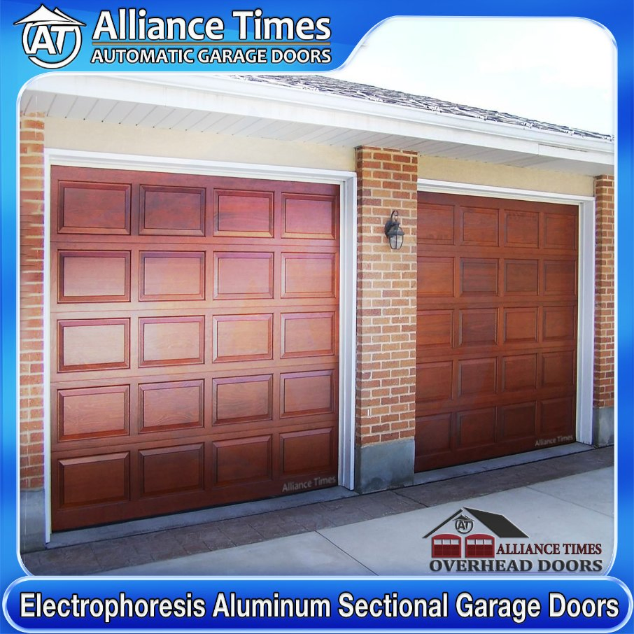 Stylish Faux Wood Finish Aluminum Garage Doors for Modern Homes