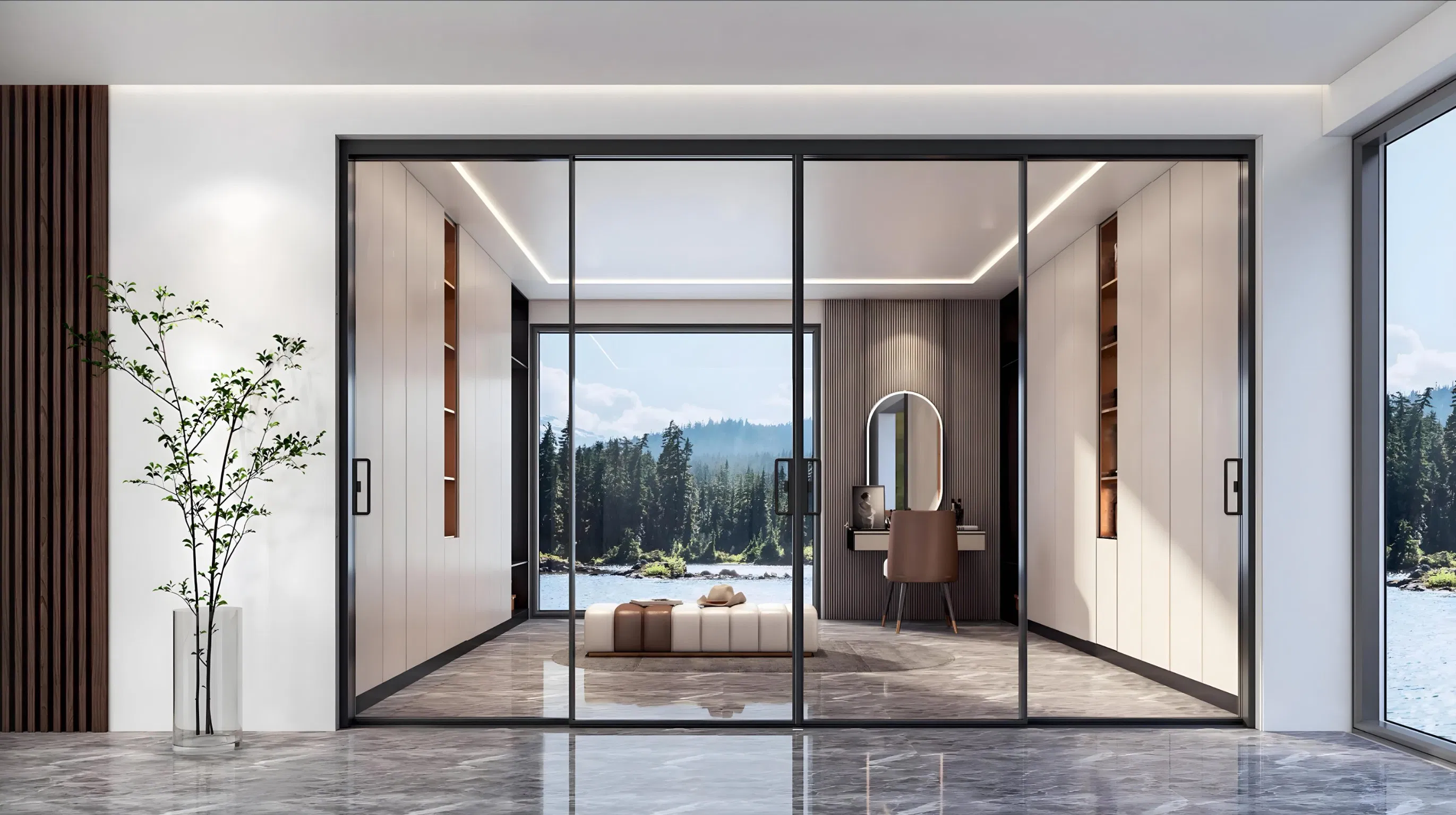 Industry Benchmark Single Layer 8mm Glass Glass Door for Enhancing Interior Aesthetics