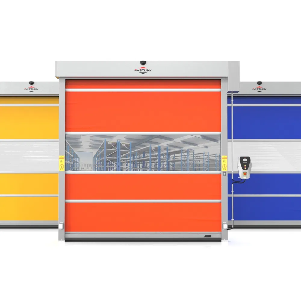 Fastlink Customized Industrial PU High Speed Mechanical PVC Interior Aluminum Electric Rolling Shutter Doors