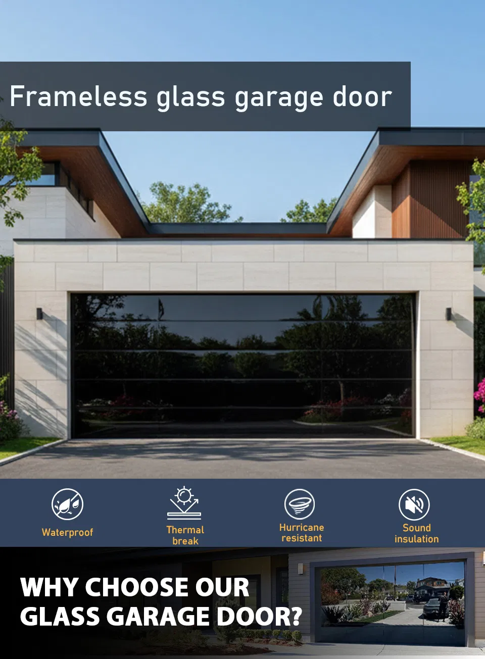 Glass Garage Door Detail 1