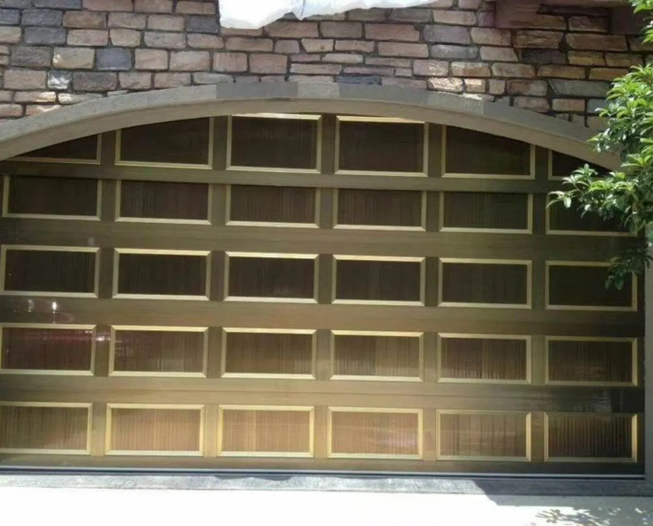 Automatic Roller Shutter Imitation Copper All Aluminum Alloy Sectional Garage Doors