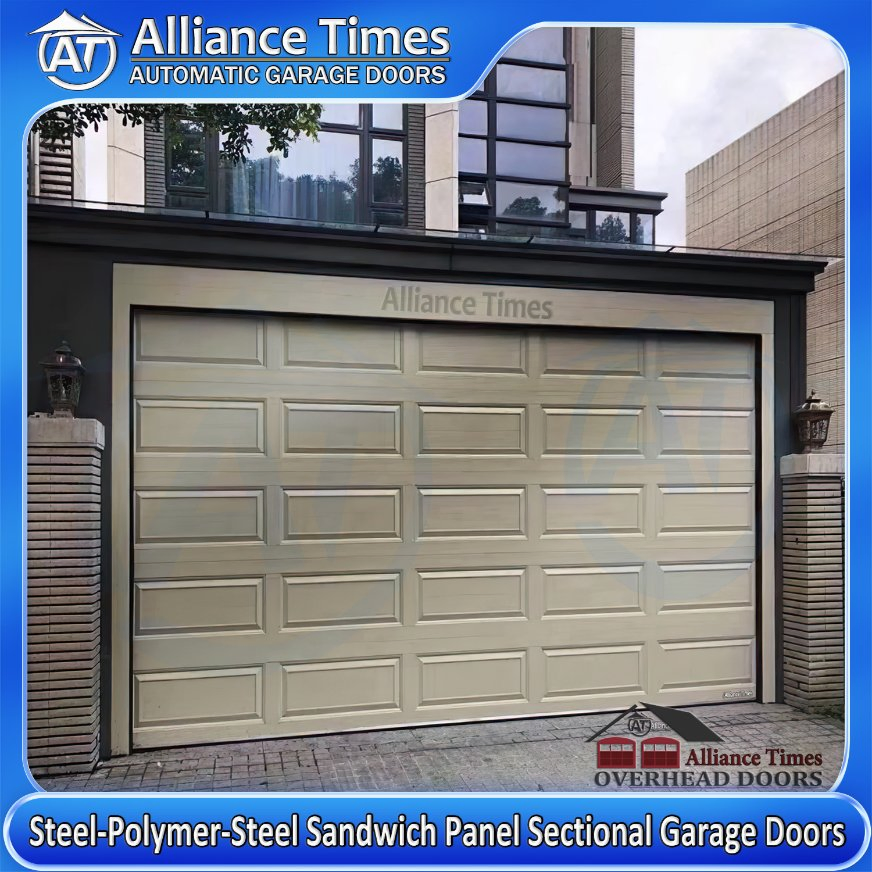 Premium Steel-Polymer Garage Door Panels with Faux Wood Finish