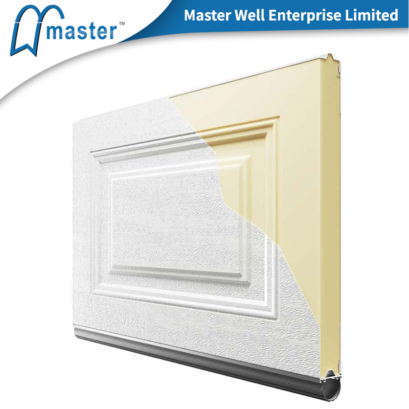 Top Sell Classic Automatic Foamed Walnut White Steel Orange Peel Oak Cedar Black Wood Grain Sectional Short Long Carriage Panel Insulated Overhead Garage Door