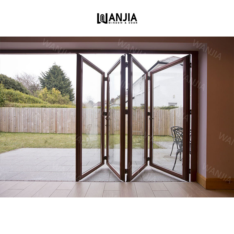 Heavy Duty Coastal Glass Commercial Folding Glass Thermal Breaking Bifold Doors