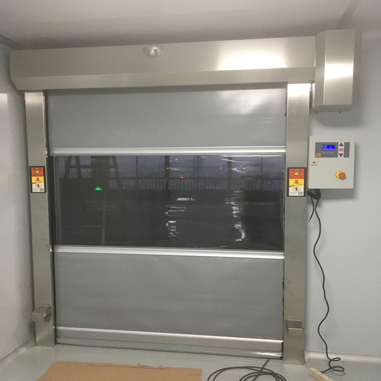 Automatic Rapid PVC Fast High Speed Sheet Clean Room Door Plastic Roller Shutter Roll up Door Aluminum Rolling Door