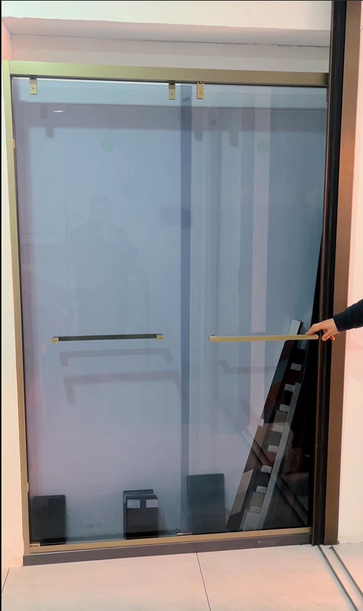 Stylish Hotel Bathroom Door with Premium Glass Shower Enclosure
