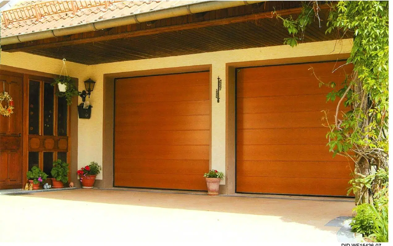 CE Approved Steel PU Insulated Residential Automatic Overhead Sectional Garage Door