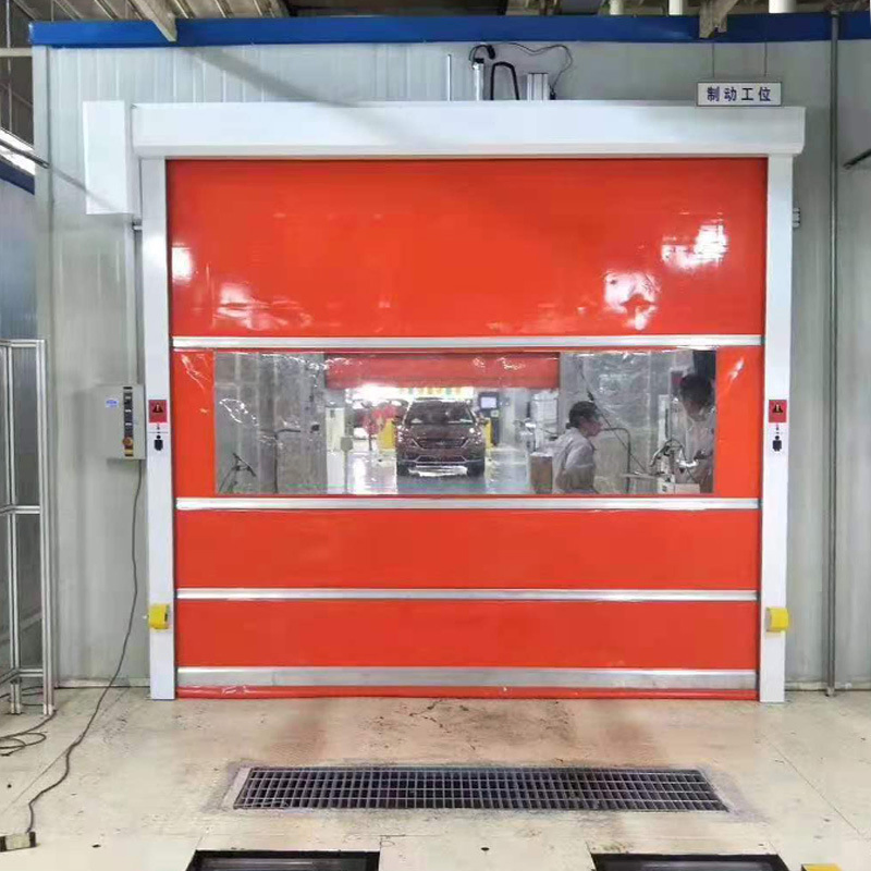 Automatic Rapid PVC Fast High Speed Sheet Clean Room Door Plastic Roller Shutter Roll up Door Aluminum Rolling Door