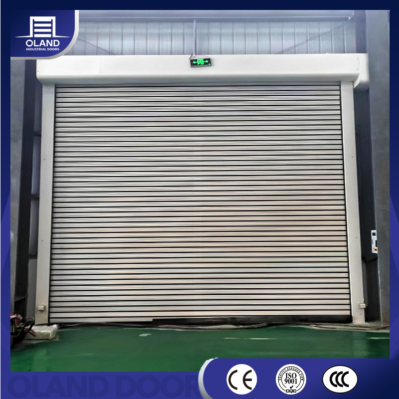 Industrial Aluminum Alloy High Speed Rapid Roll Door Fast Automatic Entry Shutter Door with Finished Surface for Garage or Warehouse