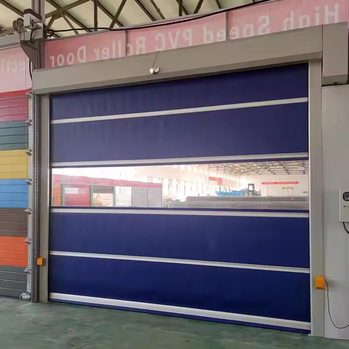 High Speed Full View PVC Door Industrial Plastic PVC Visible Roller Shutters PVC Doors