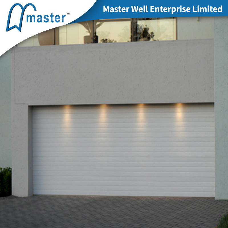 Modern Residential Automatic Cassette White Galvanized Steel Orange Peel Oak Black Wood Grain Sectional Short Long Carriage Panel Insulated Overhead Garage Door