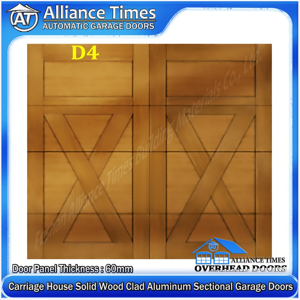 Carriage House Wood Clad Aluminum Garage Doors with Safety Clutch