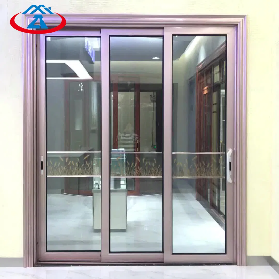 Powder Coating Manufacturer Aluminum Double Glass Custom Sliding Doors