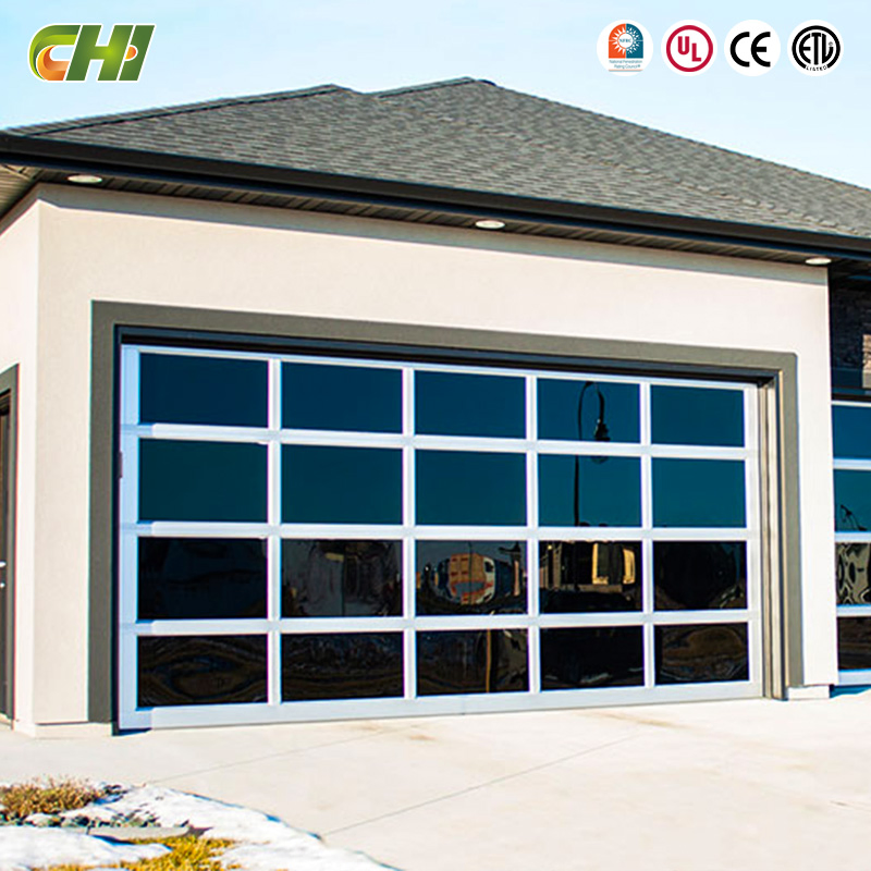 Chi 16X7 16X8 Full View Glass Garage Door Automatic Glass Garage Door