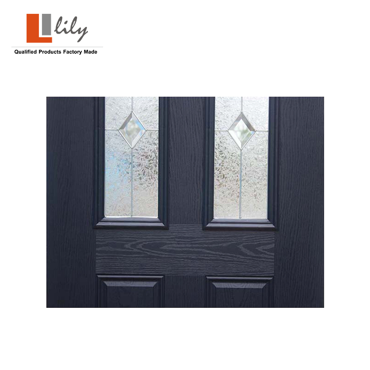 Modern 1/2 Lite Panel Lament Fiberglass Exterior Doors
