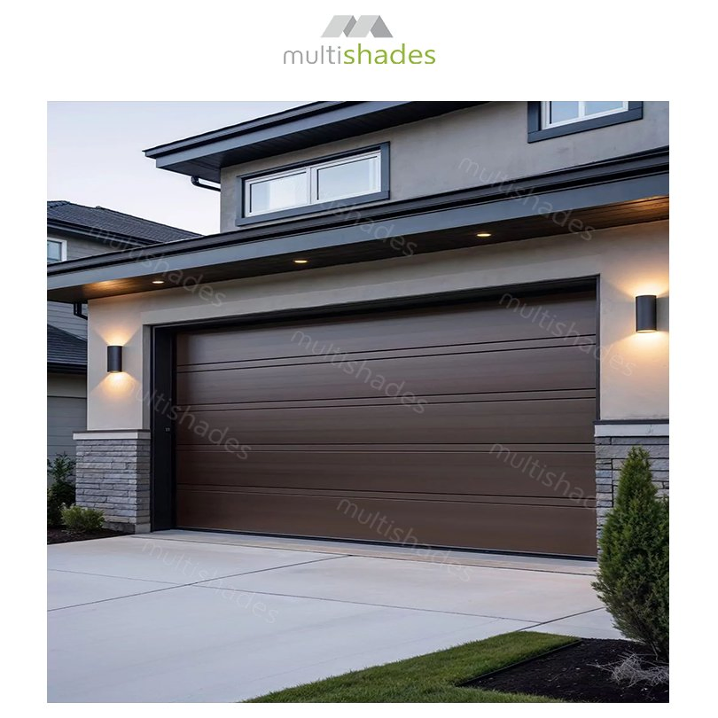 Multishades Electric Folding Garage Door Smart Sensor Remote Control Thermal Insulation Anti-Theft Waterproof Chicago Villa Modern Style Factory Direct