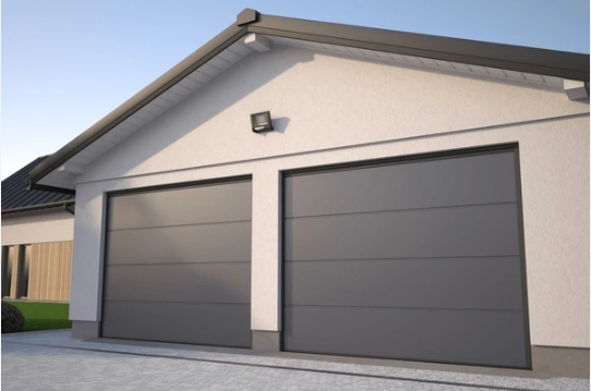 Prima Metal Elegance: Carriage-Style Garage Swing Doors with Faux Wood Accents