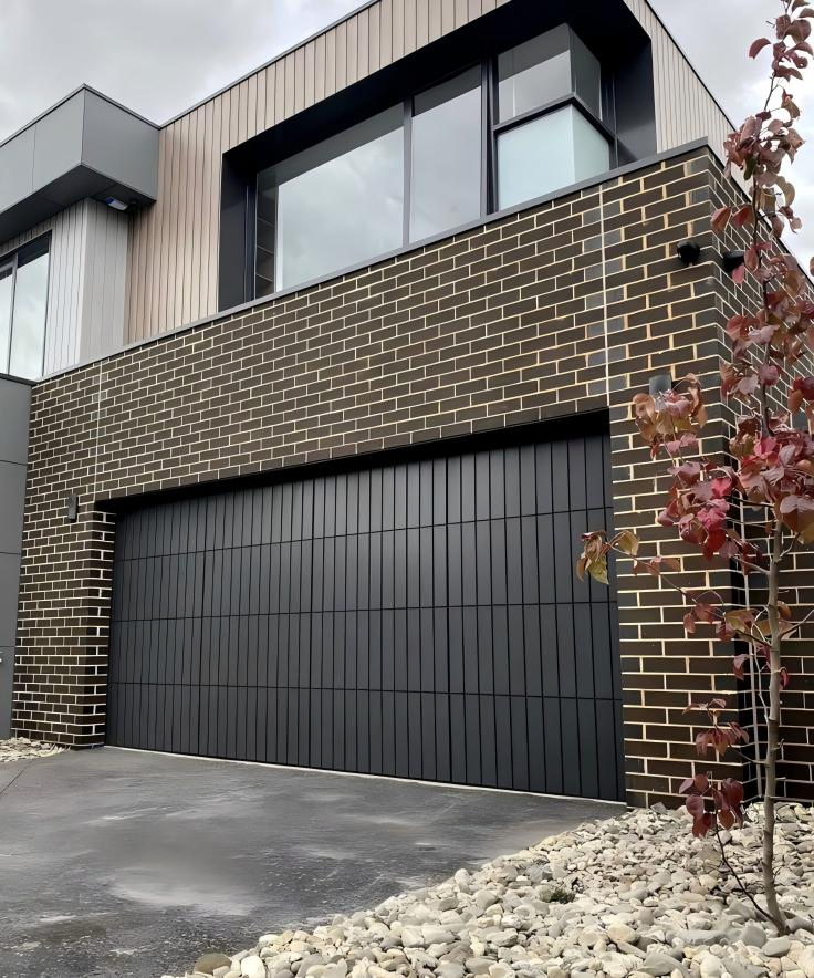 Integrated Cladding Materials Flush Mount Garage Door