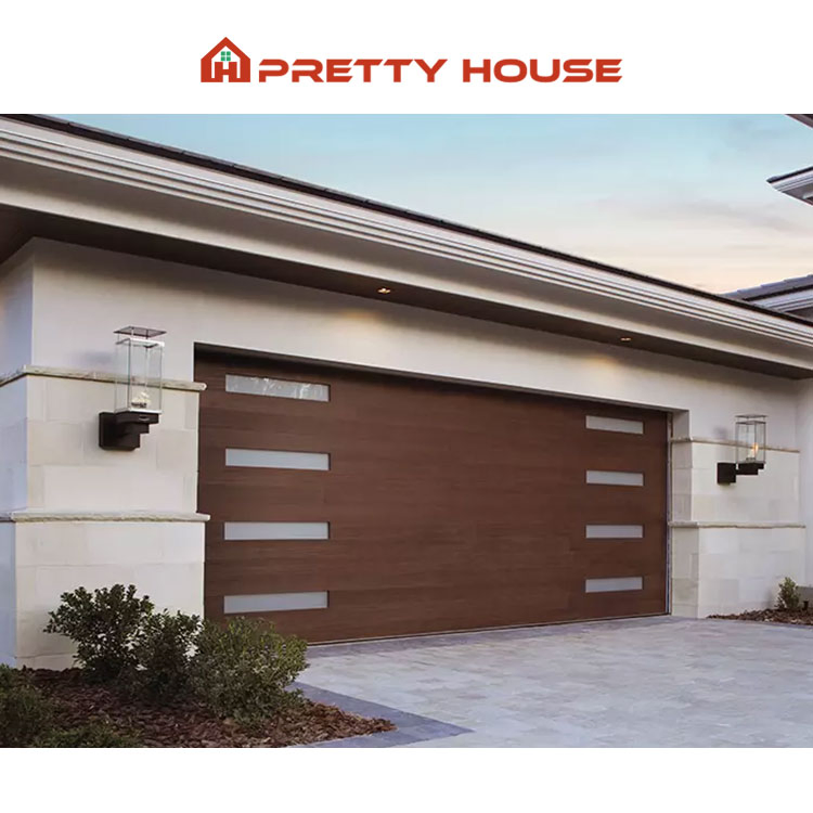 Australia Carriage Style House Doors Walnut Solid Wooden Double Carriage Garage Door