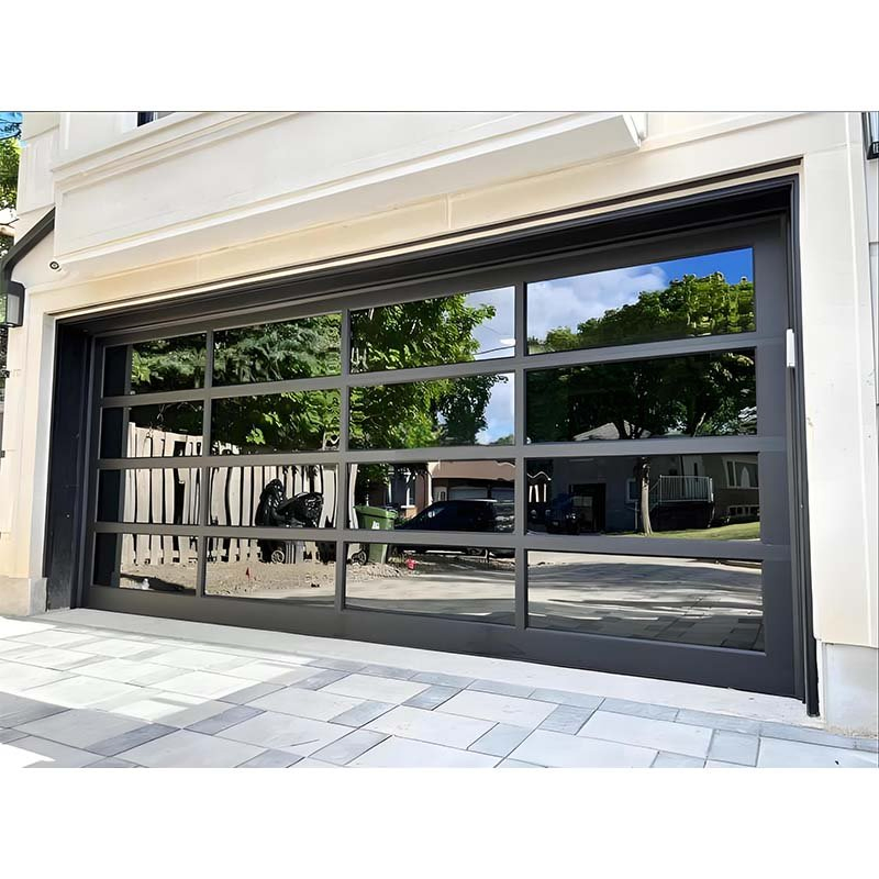 Full View Electric Garage Door Slim Glass for Villa Garages