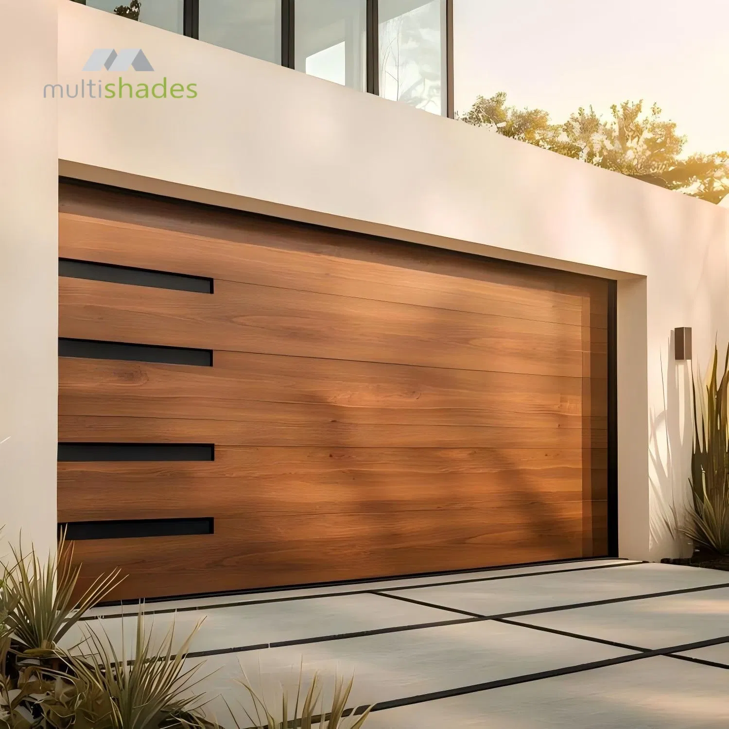 Multishades Factory Wholesale High-Security Steel Overhead Sectional Door Automatic Garage Door with Customizable Modern Features