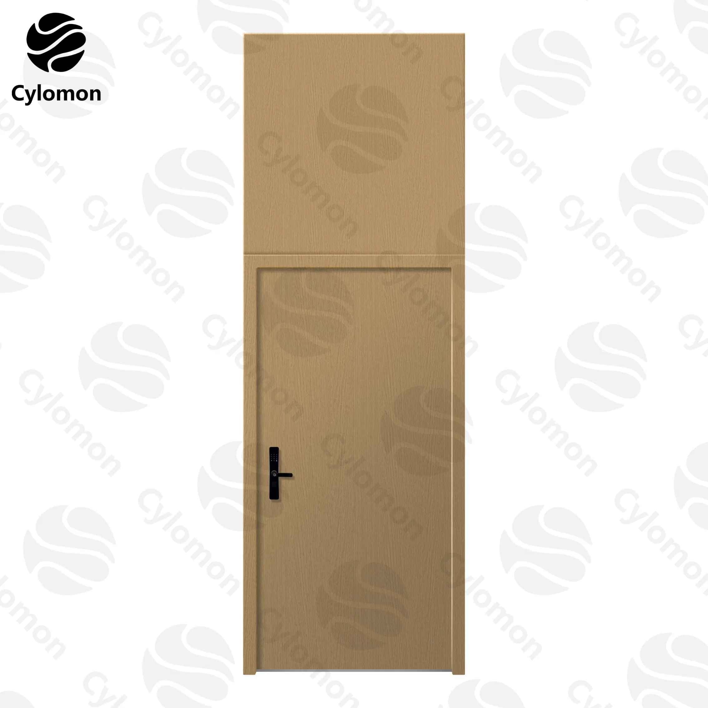 Luxury Anti-Theft Zinc-Iron Alloy Entry Door: Custom Elevated Sealing Board &amp; Easy-Clean Wood Grain Finish for High-End Apartments