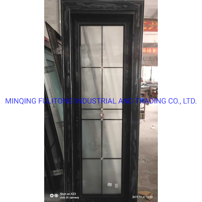 Interior Glass Steel Security Wooden Balcony Sliding Aluminium Door