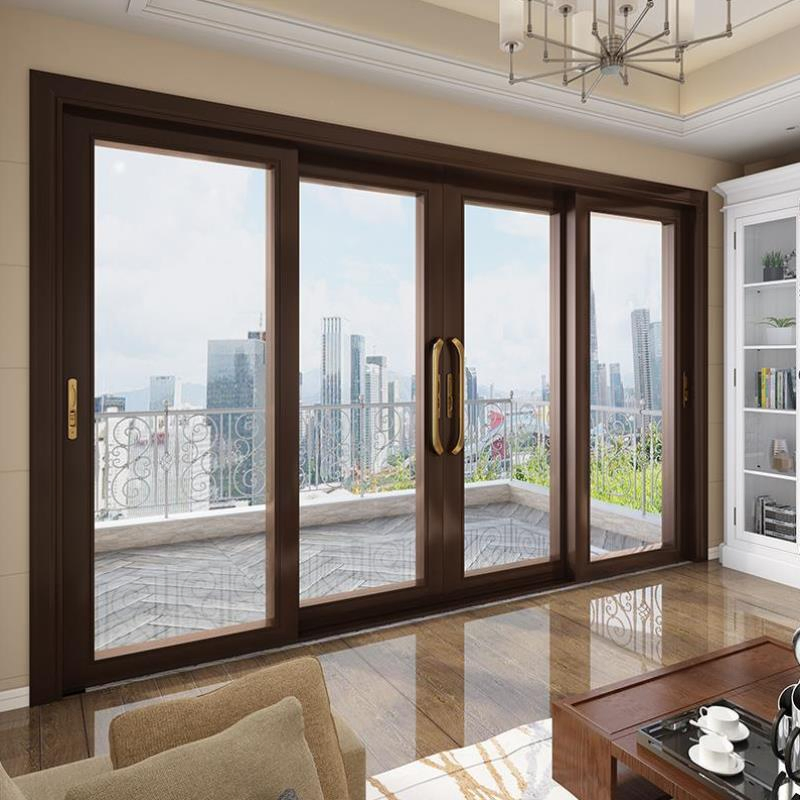 Thermal Break Lift Sliding Aluminium Glass Entrance Door with Fly Screen German Siegenia Hardware for Hotel Apartment House Villa Exterior Interior Door