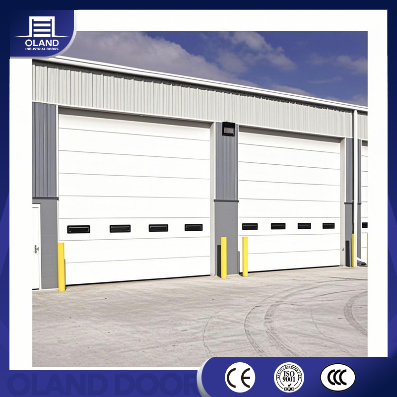 Wholesale Industrial Sectional Overhead Doors Security Factory Automatic Premium PU Foam Insulated Windproof Steel Door for Warehouse or Logistics Center