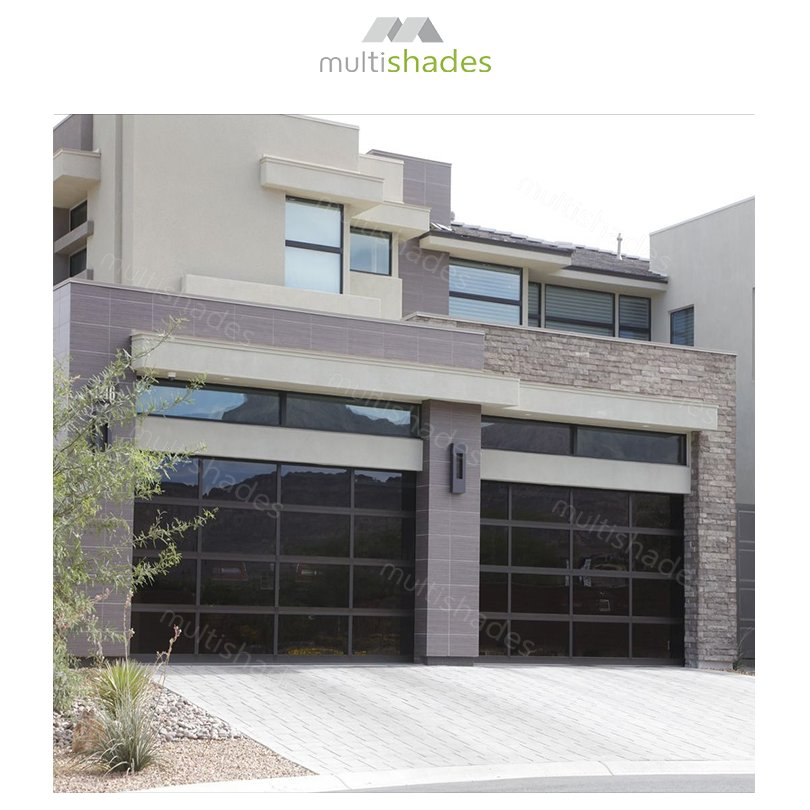 Multishades Electric Folding Garage Door Smart Sensor Remote Control Thermal Insulation Anti-Theft Waterproof Chicago Villa Modern Style Factory Direct