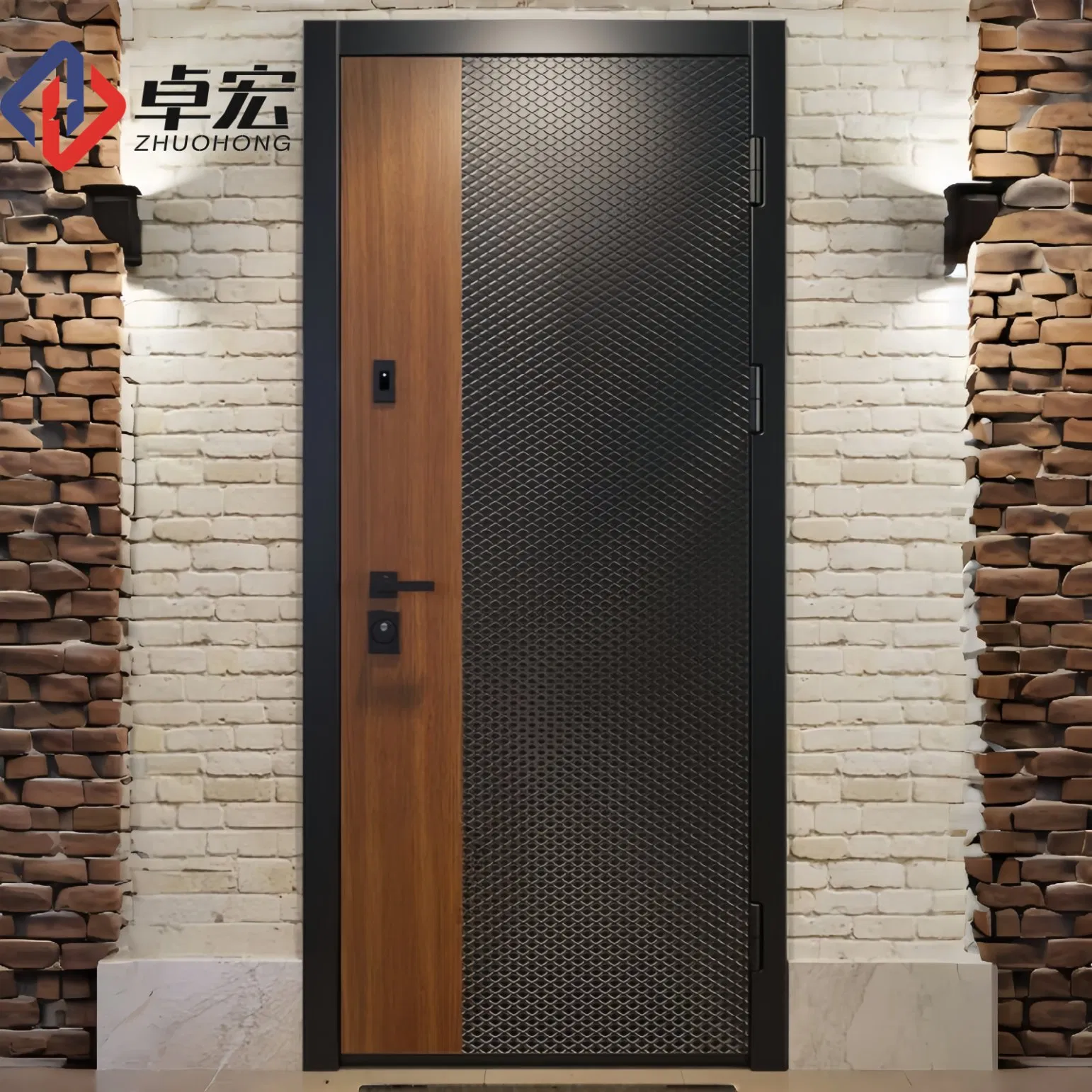 Premium Faux Wood Grain Door — Luxurious and Grand