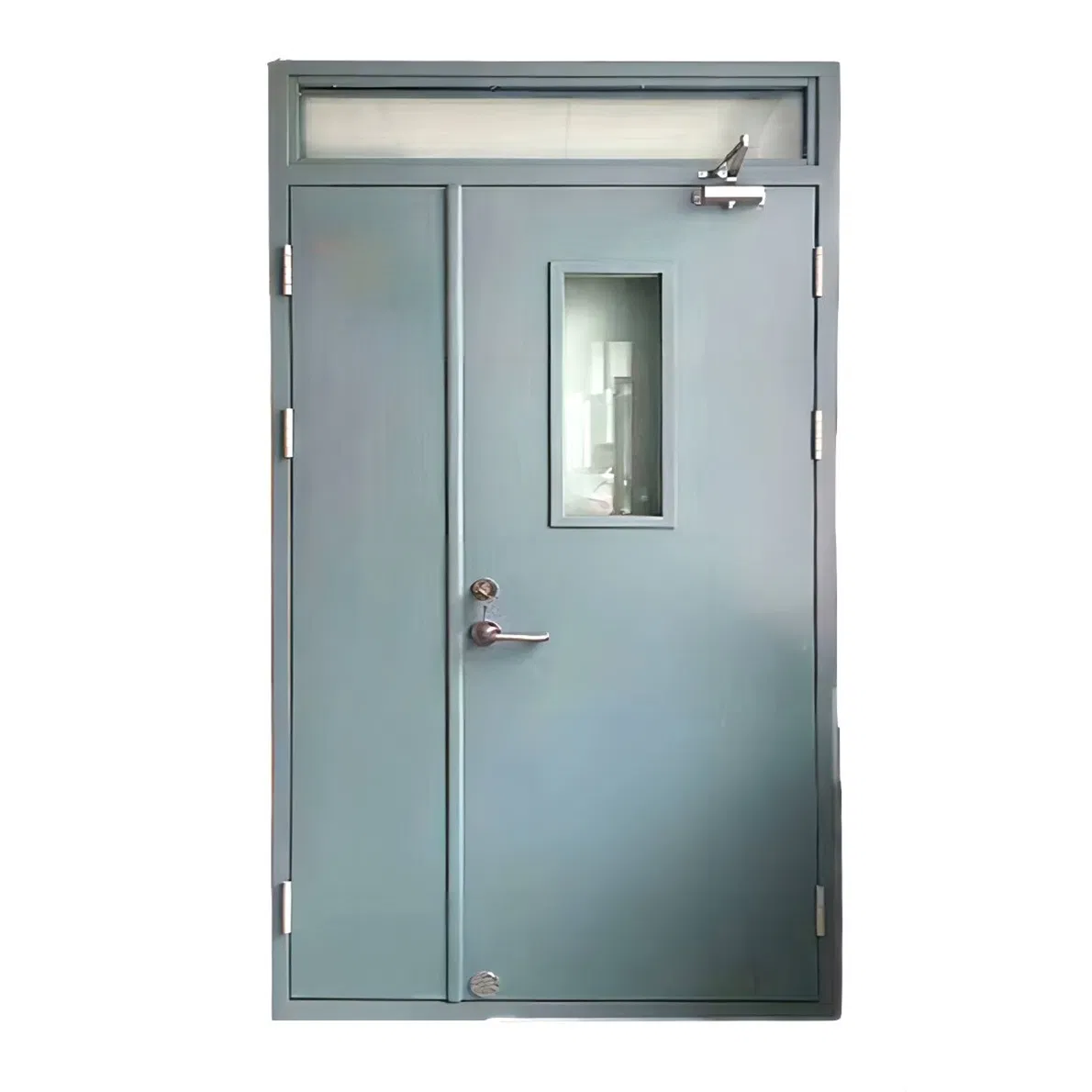 Industry Commercial UL Certificate Glazed Security Galvanized Flush Exit Door SUS 304 Stainless Steel Escape Entry Swing Metal Gate Emergency Exit Steel Door