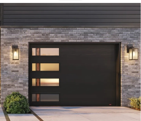 Prima Metal Elegance: Carriage-Style Garage Swing Doors with Faux Wood Accents