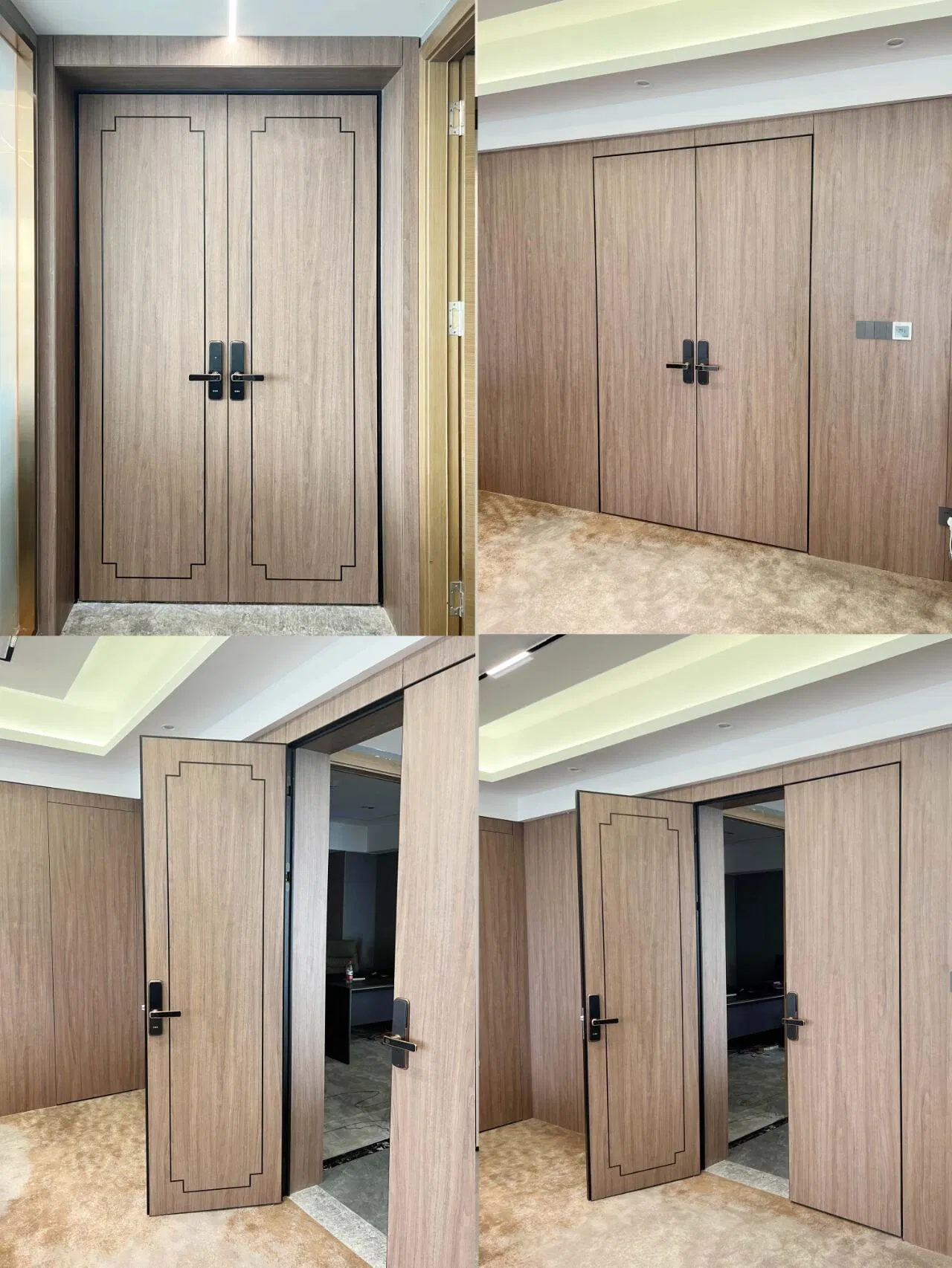 High End Fire Rated Door Double Opening Interior Wooden Doors