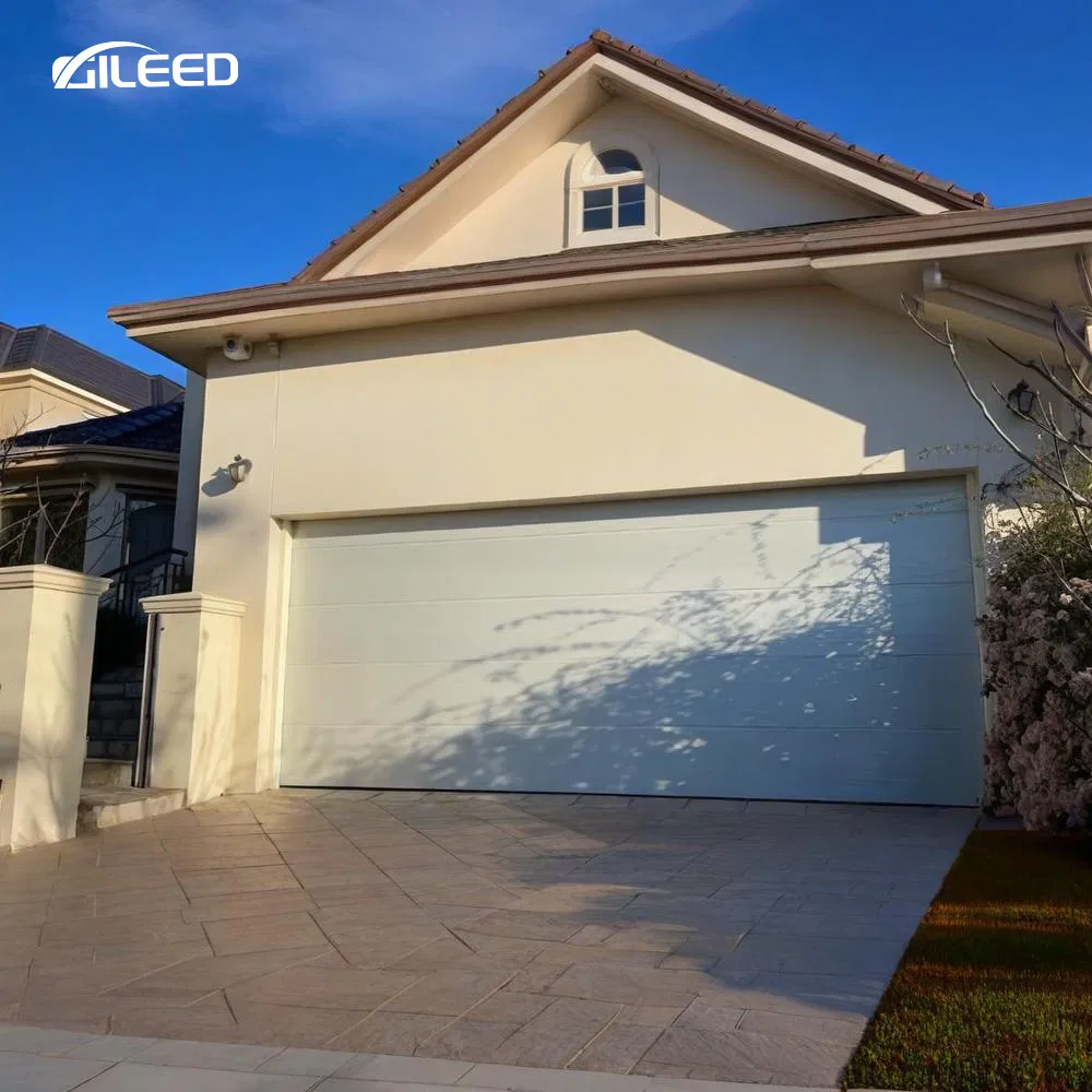 Flat Garage Door with Flush Heat Insulation Metal Aluminum Sandwich Sectional Panels