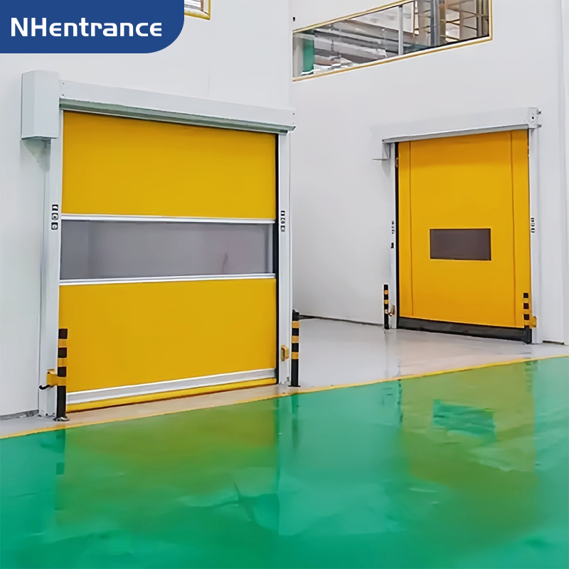 Automatic Fast Rolling up Door for Cleanroom Applications with Remote Control Industrial Door System High Speed PVC Door