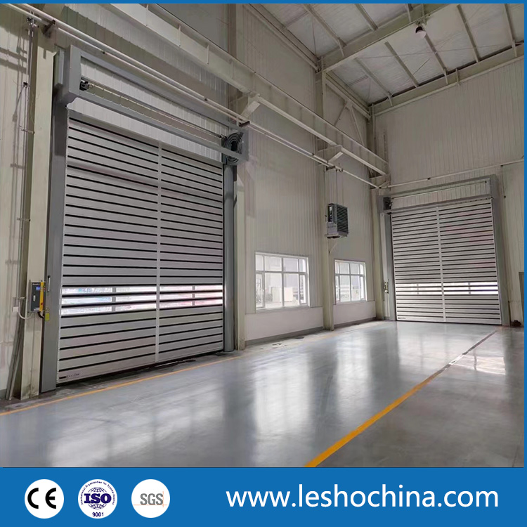 High Speed Aluminum Metal Hard Spiral Thermal Insulated Industrial Rapid Door for Underground Parking and Warehouse Logistics Factory Use
